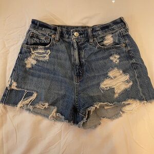 American Eagle Outfitters Ripped Blue Jean Shorts